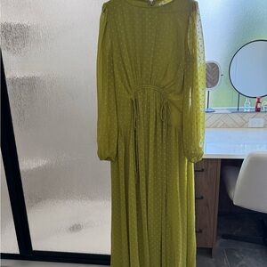 ASOS DESIGN textured channel detail maxi dress in pale green